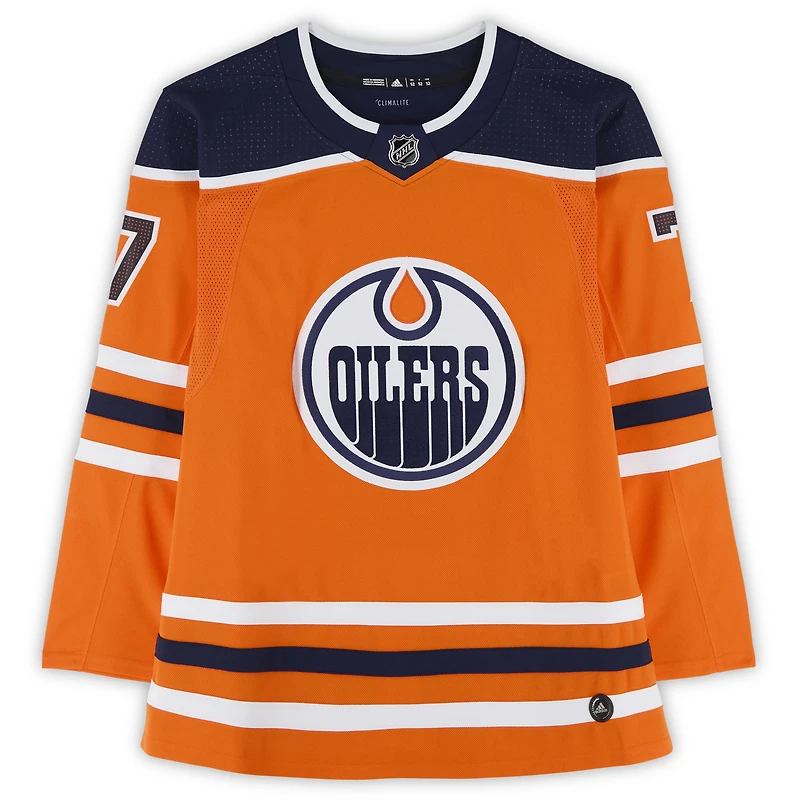 Paul Coffey Edmonton Oilers Autographed Orange adidas Jersey