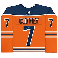 Maillot orange autographié de Paul Coffey des Oilers d'Edmonton (Adidas)
