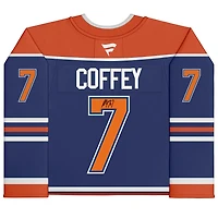 Paul Coffey Edmonton Oilers Autographed Royal Fanatics Premium Jersey  
