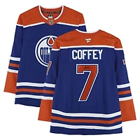 Paul Coffey Edmonton Oilers Autographed Royal Fanatics Premium Jersey  