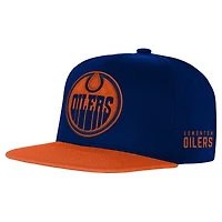 Casquette ajustable à bord plat Essentials des Oilers d'Edmonton pour enfants d'âge préscolaire Outerstuff