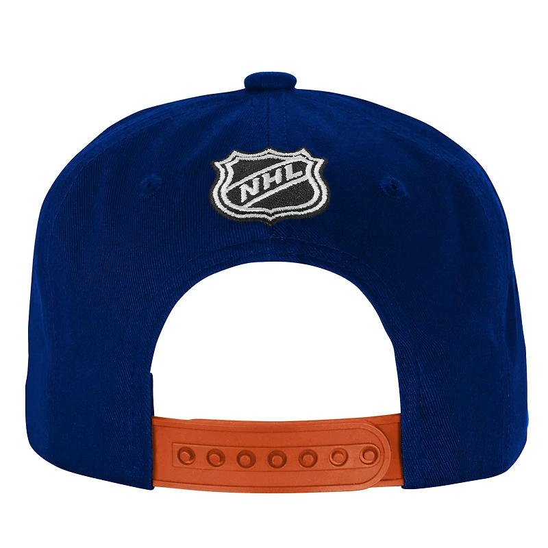 Casquette ajustable à bord plat Essentials des Oilers d'Edmonton pour enfants d'âge préscolaire Outerstuff