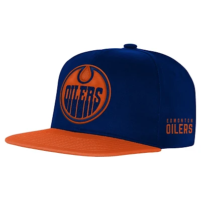 Casquette ajustable à bord plat Essentials des Oilers d'Edmonton pour enfants d'âge préscolaire Outerstuff