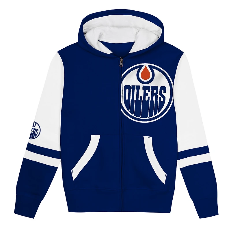 Sweat à capuche entièrement zippé pour enfants d'âge préscolaire Royal Edmonton Oilers Face Off