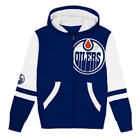 Sweat à capuche entièrement zippé pour enfants d'âge préscolaire Royal Edmonton Oilers Face Off