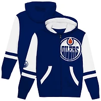 Sweat à capuche entièrement zippé pour enfants d'âge préscolaire Royal Edmonton Oilers Face Off