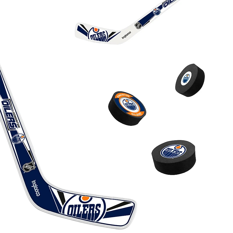 The Sports Vault Edmonton Oilers Mini bâton de hockey et rondelle en mousse huit pièces
