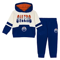 Ensemble sweat à capuche et pantalon de survêtement Chants & Cheers des Oilers d'Edmonton Royal Outerstuff pour tout-petits