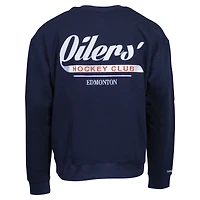 Sweat-shirt unisexe Mitchell & Ness Navy Edmonton Oilers Swag surdimensionné