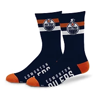 Unisex Starter Edmonton Oilers Team Color Two-Stripe Crew Socks