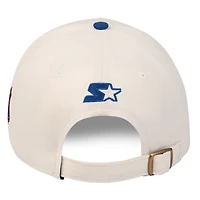 Casquette unisexe Starter blanche/bleu roi des Oilers d'Edmonton, ajustable et décontractée