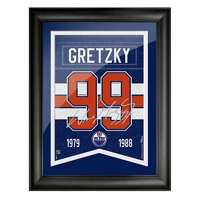 Wayne Gretzky Edmonton Oilers 12 '' x 16 '' Réplique encadrée Signature Alumni - Bannière