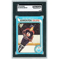 Carte de recrue authentifiée SGC n° 18 de Wayne Gretzky, Oilers d'Edmonton, saison 1979-1980, Topps.