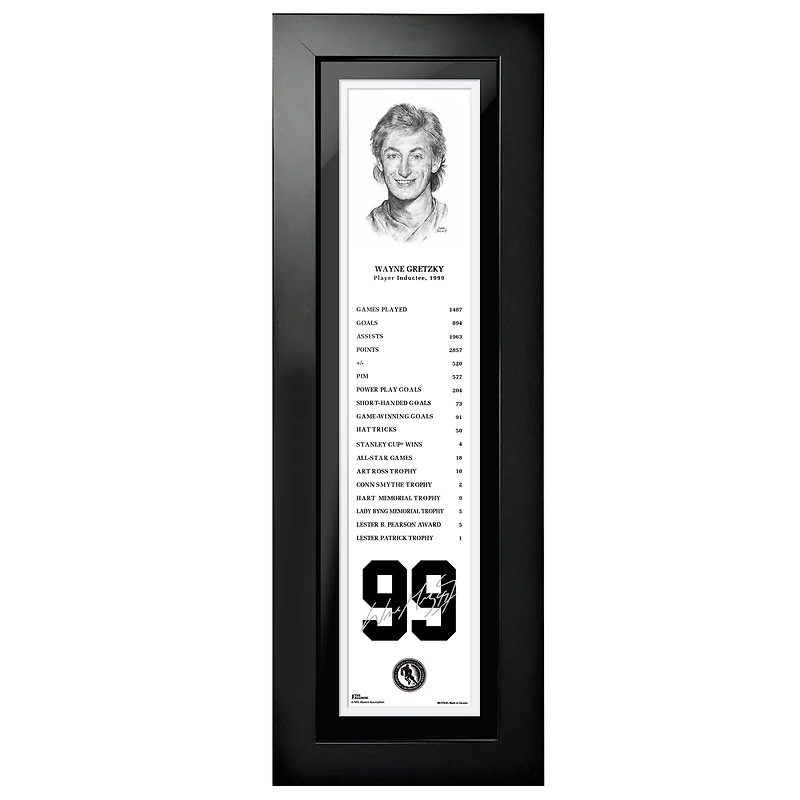 Wayne Gretzky Edmonton Oilers - 1999 Legends Line 6'' x 22'' Photo encadrée