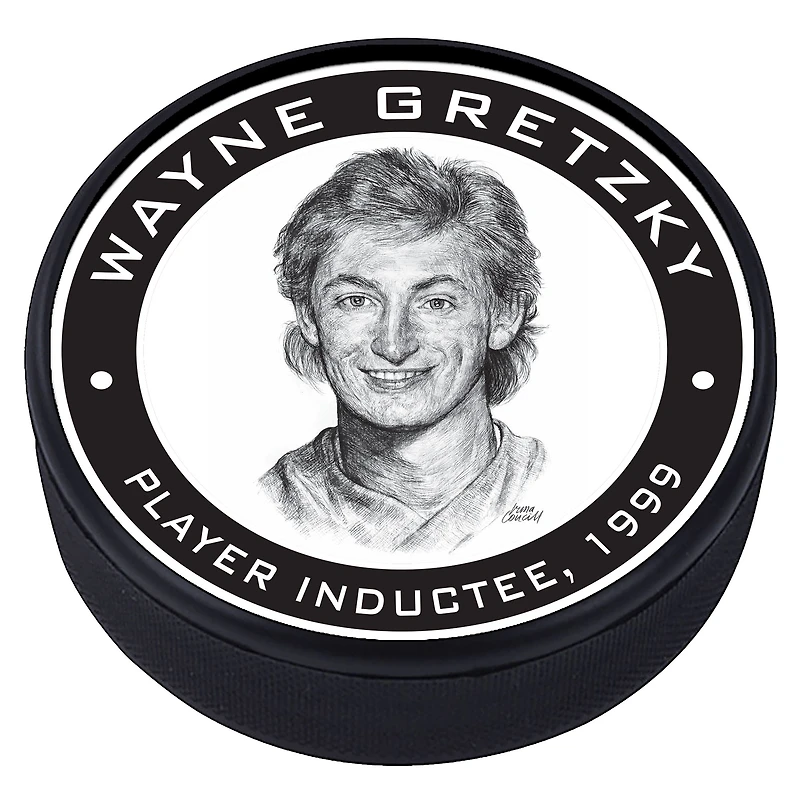 Wayne Gretzky Edmonton Oilers - Rondelle de hockey texturée Legends Line 1999