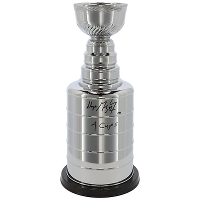 Réplique de la Coupe Stanley autographiée par Wayne Gretzky des Oilers d'Edmonton avec l'inscription « 4 Cups » - Édition limitée à 99 exemplaires - Upper Deck