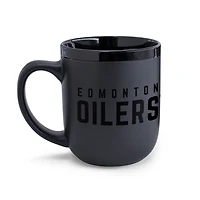 Tasse WinCraft en céramique noire ton sur ton des Oilers d'Edmonton (480 ml)