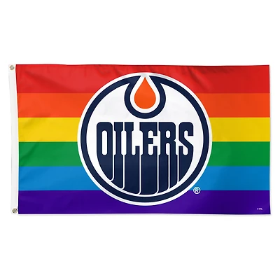 WinCraft Edmonton Oilers 3' x 5' Single-Sided Deluxe Team Pride Flag