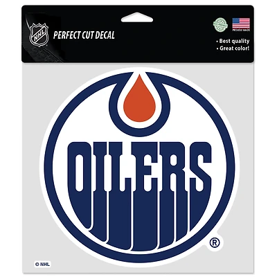 Autocollant couleur découpé parfait WinCraft Edmonton Oilers 8 po x 8 po