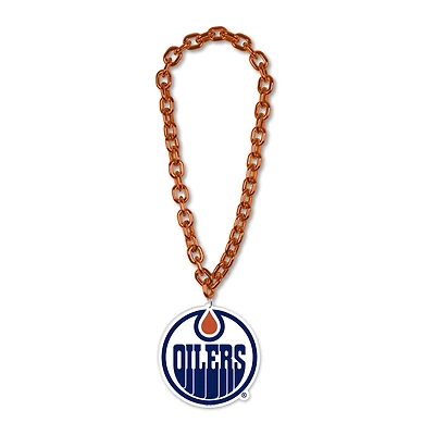 Collier à grosse chaîne avec logo des Oilers d'Edmonton de WinCraft