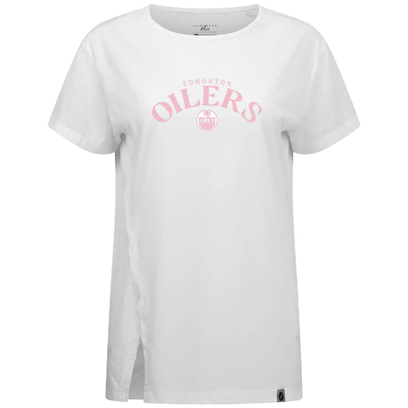 T-shirt Influx pour la fête des mères Oilers d'Edmonton blanc Levelwear femme