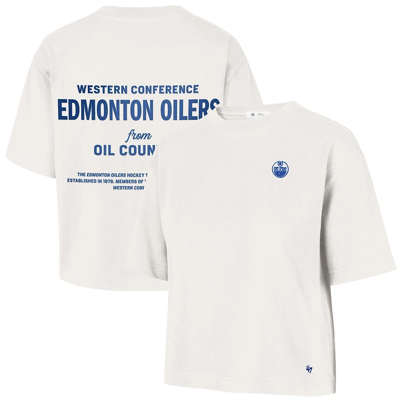 T-shirt court pour femmes '47 Sand Edmonton Oilers Leon Foundation City
