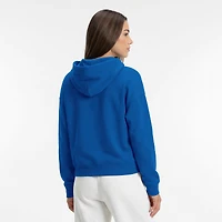 Women's Champion  Royal Edmonton Oilers Arched Pill Box Hoodie