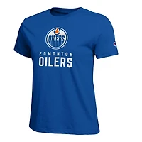 Women's Champion  Royal Edmonton Oilers Wordmark Lockup T-Shirt