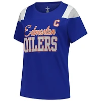 Women's Fanatics Connor McDavid Royal Edmonton Oilers Plus Name & Number Scoop Neck T-Shirt