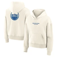 Women's Fanatics Cream Edmonton Oilers Neutral Zone Legacy Hoodie