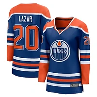 Maillot de l'équipe féminine Fanatics Curtis Lazar Royal des Oilers d'Edmonton à domicile