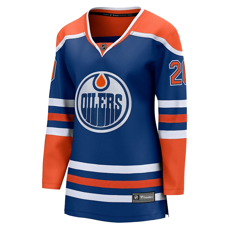 Women's Fanatics Curtis Lazar Royal Edmonton Oilers Home Breakaway Jersey