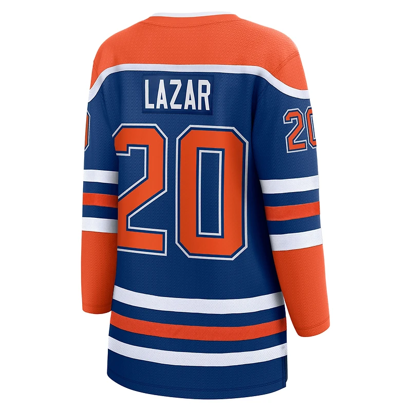 Women's Fanatics Curtis Lazar Royal Edmonton Oilers Home Breakaway Jersey
