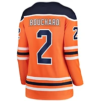 Fanatics pour femmes Evan Bouchard Orange Edmonton Oilers Home Breakaway - Maillot de joueur