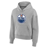 Women's Fanatics Heather Gray Edmonton Oilers Essential Hoodie
