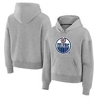 Women's Fanatics Heather Gray Edmonton Oilers Essential Hoodie