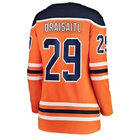 Women's Fanatics Leon Draisaitl Orange Edmonton Oilers Home - Breakaway Player Jersey