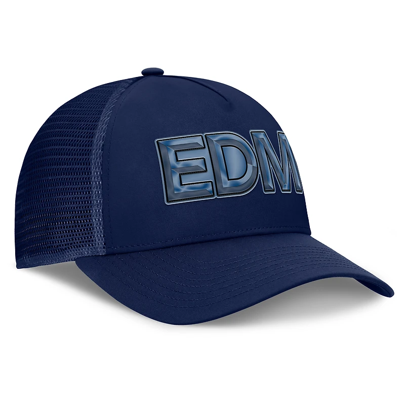 V104531 Oilers 4506 25 NHL AP FBC Road 8 W Casquette de camionneur structurée à mailles ajustables HATLADC 05B4-4506-2GI-MH5 # 11