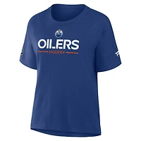 T-shirt authentique Pro Primary Fanatics Royal des Oilers d'Edmonton pour femmes