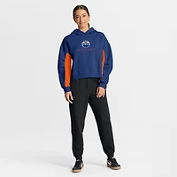 Women's Fanatics Royal Edmonton Oilers Back Check Boxy Hoodie