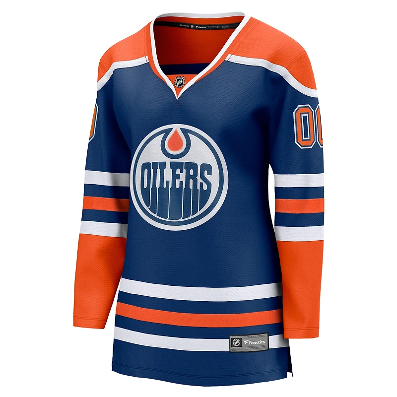 Women's Fanatics  Royal Edmonton Oilers Home Breakaway Custom Jersey
