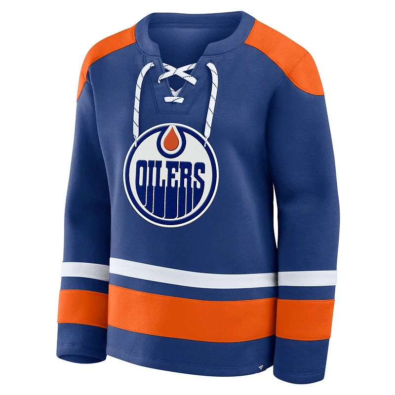 Women's Fanatics Royal Edmonton Oilers Icing Sweatshirt