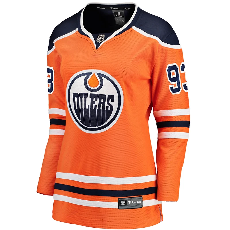 Women's Fanatics Ryan Nugent-Hopkins Orange Edmonton Oilers Home Breakaway - Player Jersey