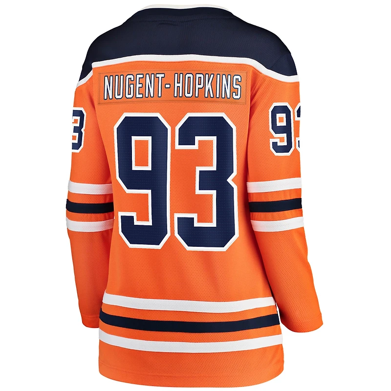 Women's Fanatics Ryan Nugent-Hopkins Orange Edmonton Oilers Home Breakaway - Player Jersey