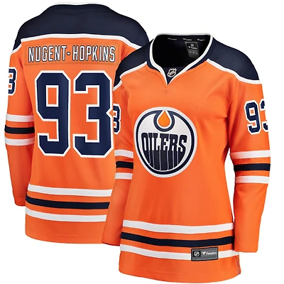 Women's Fanatics Ryan Nugent-Hopkins Orange Edmonton Oilers Home Breakaway - Player Jersey