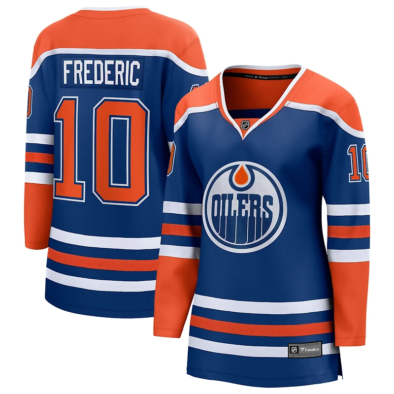 Maillot de l'équipe féminine Trent Frederic Royal, équipe des Oilers d'Edmonton, domicile Breakaway