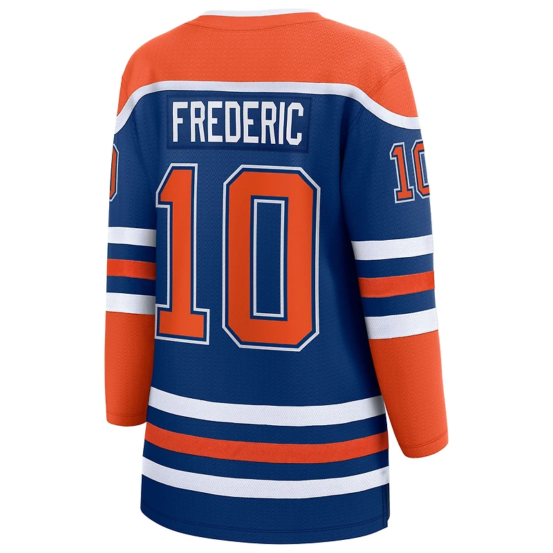 Women's Fanatics Trent Frederic Royal Edmonton Oilers Home Breakaway Jersey