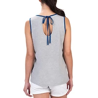 Women's G-III 4Her by Carl Banks Gray Edmonton Oilers Fastest Lap Tank Top