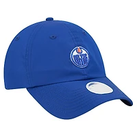Women's New Era  Blue Edmonton Oilers Ponytail 9FORTY Adjustable Hat