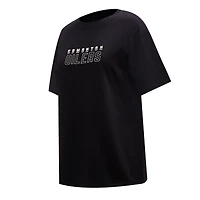 T-shirt carré Pro Standard noir des Oilers d'Edmonton pour femmes